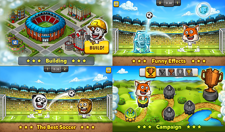 Puppet Soccer Champions - Football League of the big head Marionette stars  and players