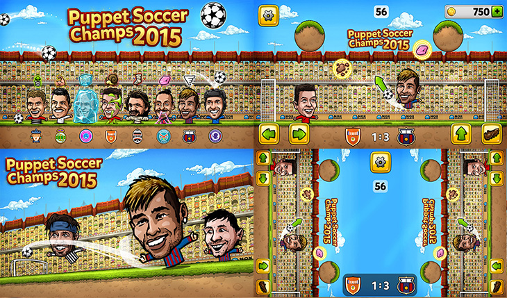 Puppet Soccer Champions - Football League of the big head